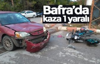Bafra’da kaza: 1 yaralı
