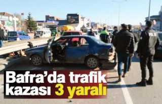Bafra’da trafik kazası: 3 yaralı