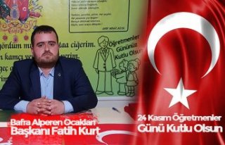 Başkan Fatih Kurt'tan öğretmenler günü mesajı