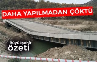 Daha yapılmadan çöktü