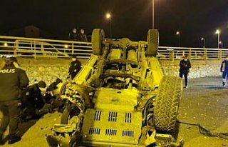 Karabük'te devrilen cipin sürücüsü yaralandı