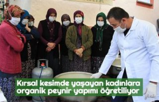 Kırsal kesimde yaşayan kadınlara organik peynir...