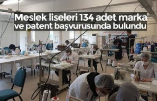 Meslek liseleri 134 adet marka ve patent başvurusunda...