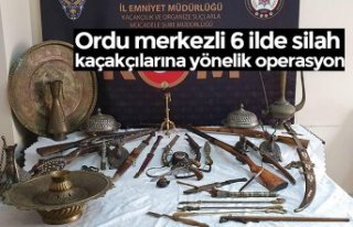 Ordu merkezli 6 ilde silah kaçakçılarına yönelik...