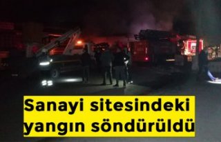 Sanayi sitesindeki yangın söndürüldü