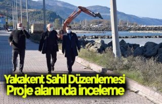 Yakakent Sahil Düzenlemesi Proje alanında inceleme