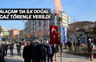 ALAÇAM ‘DA İLK DOĞAL GAZ TÖRENLE VERİLDİ