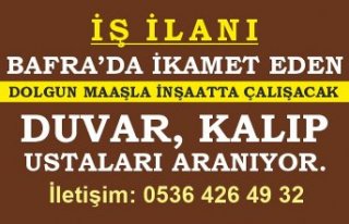 Bafra Eleman İlanı