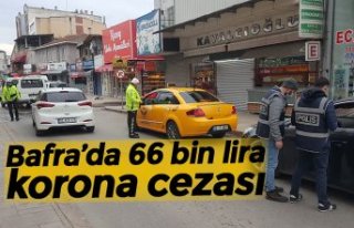 Bafra’da 66 bin lira korona cezası