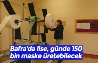 Bafra’da lise, günde 150 bin maske üretebilecek