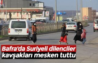 Bafra’da Suriyeli dilenciler kavşakları mesken...