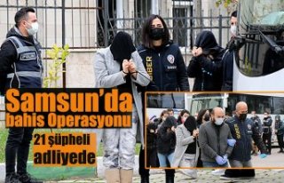 Bahis operasyonunda gözaltına alınan 21 şüpheli...