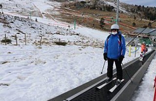 Kartalkaya'da yapay karla kayak ve snowboard keyfi