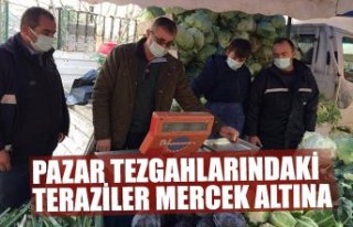 PAZAR TEZGAHLARINDAKİ TERAZİLER MERCEK ALTINA