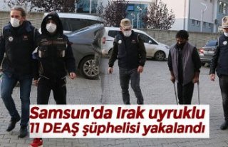 Samsun'da Irak uyruklu 11 DEAŞ şüphelisi yakalandı