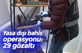 Yasa dışı bahis operasyonu: 29 gözaltı