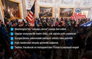 ABD'de Trump destekçileri polis barikatını...