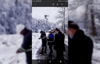 Alaplı'da elektrik hatlarındaki arıza onarım çalışması...