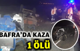 BAFRA'DA KAZA; 1 ÖLÜ