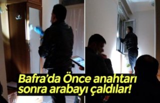 Bafra’da Önce anahtarı sonra arabayı çaldılar!
