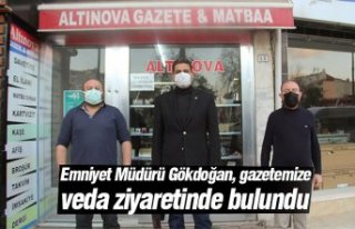Emniyet Müdürü Gökdoğan, gazetemize veda ziyaretinde...