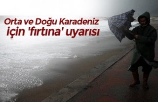 Orta ve Doğu Karadeniz için 'fırtına'...