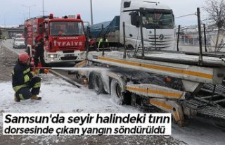 Samsun'da seyir halindeki tırın dorsesinde...