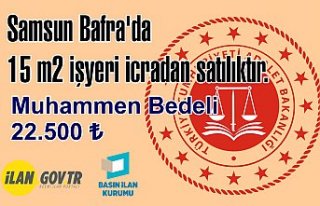 Samsun Bafra'da 15 m2 işyeri icradan satılıktır