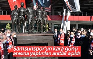 Samsunspor'un kara günü" anısına yaptırılan...