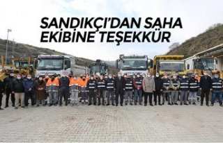 SANDIKÇI’DAN SAHA EKİBİNE TEŞEKKÜR