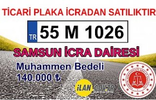 Ticari plaka icradan satılıktır