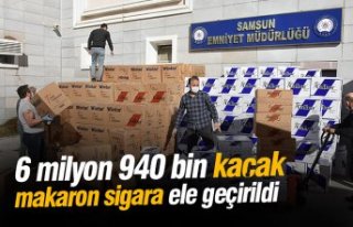 6 milyon 940 bin kaçak makaron sigara ele geçirildi