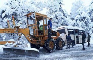 Alaplı'da karla mücadele çalışmaları