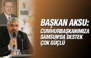 BAŞKAN AKSU: CUMHURBAŞKANIMIZA SAMSUN'DA DESTEK...