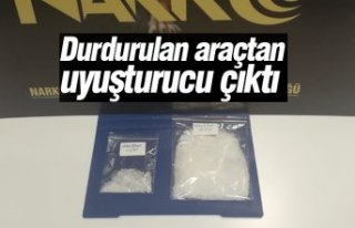 Durdurulan araçtan uyuşturucu çıktı