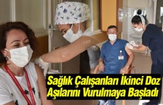 Sağlık Çalışanları İkinci Doz Aşılarını...