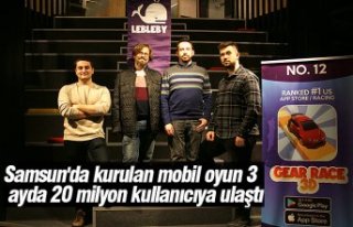 Samsun'da kurulan mobil oyun 3 ayda 20 milyon...