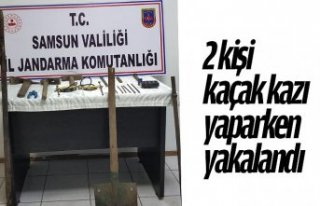 2 kişi kaçak kazı yaparken yakalandı
