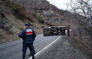 Artvin'de kamyonet devrildi: 2 yaralı