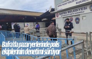 Bafra’da pazaryerlerinde polis ekiplerinin denetimi...