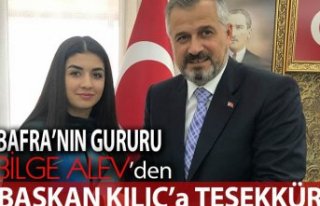 BAFRA’NIN GURURU BİLGE ALEV’DEN BAŞKAN KILIÇ’A...