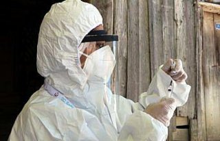 Bolu'da karlı yolları aşarak dağ köylerinde aşılama...