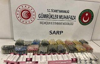 Sarp Sınır Kapısı'nda gümrük kaçağı 498 kutu...