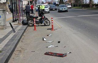 Ünye'de otomobille çarpışan motosikletin sürücüsü...