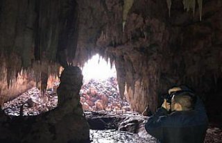 Zonguldak'ta tünel inşaatında ortaya çıkan mağaranın...
