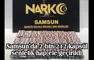 Samsun'da 2 bin 212 Kapsül Sentetik Hap Ele...