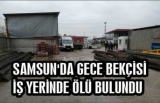 SAMSUN'DA GECE BEKÇİSİ İŞ YERİNDE ÖLÜ...