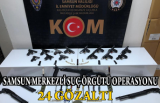 Samsun merkezli suç örgütü operasyonu: 24 gözaltı