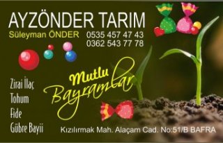 AYZÖNDER TARIM'DAN BAYRAM MESAJI