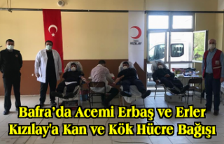 Bafra’da Acemi Erbaş ve Erler Kızılay'a...